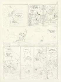 Black and white original page, Sprague (T.1), Olivier Roman
