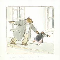 Colored illustration, Ernest et Célestine, Le Patchwork, Gabrielle Vincent