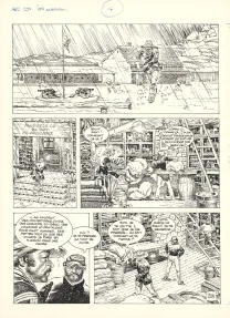 Black and white original page, Mac Coy, Mescaleros Station (T.15), Antonio Hernandez Palacios