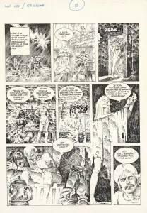 Black and white original page, Mac Coy, Mescaleros Station (T.15), Antonio Hernandez Palacios