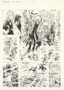 Planche noir et blanc, Mac Coy, Mescaleros Station (T.15), Antonio Hernandez Palacios