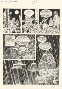 Black and white original page, Mac Coy, Mescaleros Station (T.15), Antonio Hernandez Palacios