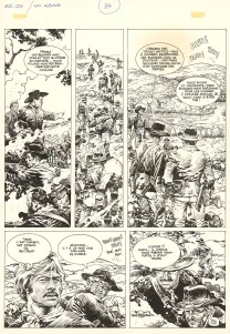Planche noir et blanc, Mac Coy, Little Big Horn (T.8), Antonio Hernandez Palacios