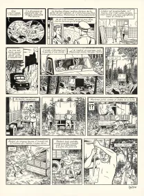 Black and white original page, Blake et Mortimer, Huit heures à Berlin (T.29), Antoine Aubin