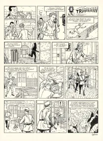 Planche noir et blanc, Blake et Mortimer, Huit heures à Berlin (T.29), Antoine Aubin