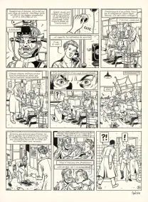 Planche noir et blanc, Blake et Mortimer, Huit heures à Berlin (T.29), Antoine Aubin