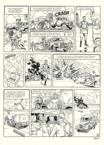 Black and white original page, Blake et Mortimer, Huit heures à Berlin (T.29), Antoine Aubin