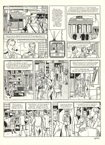 Planche noir et blanc, Blake et Mortimer, Huit heures à Berlin (T.29), Antoine Aubin