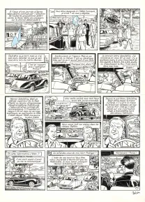 Black and white original page, Blake et Mortimer, Huit heures à Berlin (T.29), Antoine Aubin