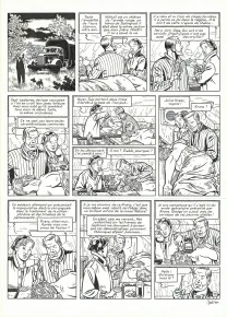 Black and white original page, Blake et Mortimer, Huit heures à Berlin (T.29), Antoine Aubin