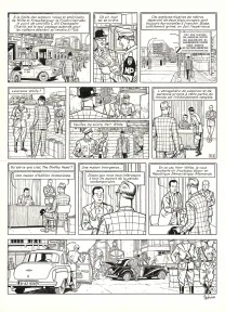 Planche noir et blanc, Blake et Mortimer, Huit heures à Berlin (T.29), Antoine Aubin
