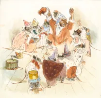 Illustration couleur, Ernest et Célestine, Noël chez Ernest et Célestine, Gabrielle Vincent