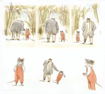 Illustration couleur, Ernest et Célestine, La Cabane, Gabrielle Vincent