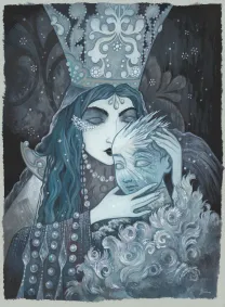 Illustration couleur, La Reine des neiges, Aliocha Gouverneur