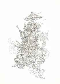 Illustration noir et blanc, Othello, Julien Delval
