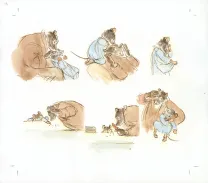 Illustration couleur, Ernest et Célestine, Ernest et Célestine ont des poux, Gabrielle Vincent