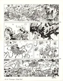 Planche noir et blanc, Le Marsupilami, Monsieur Xing Yùn (T.31),  Batem