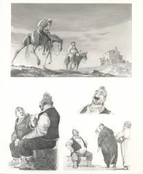 Black and white original page, Don Quichotte de la Manche, Paul & Gaëtan Brizzi