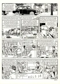 Black and white original page, Blake et Mortimer, Huit heures à Berlin (T.29), Antoine Aubin