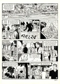 Black and white original page, Blake et Mortimer, Huit heures à Berlin (T.29), Antoine Aubin
