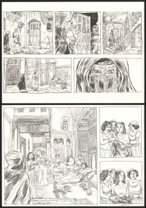 Planche noir et blanc, Renée Stone (Une aventure de), Le Trésor d'Assurbanipal (T.3), Clément Oubrerie