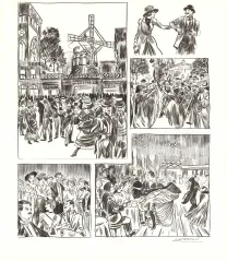 Black and white original page, À mains nues, Tome 1 - 199-1921 (T.1), Clément Oubrerie