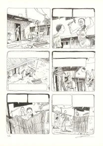 Black and white original page, Aya de Yopougon, Volume 4 (T.4), Clément Oubrerie