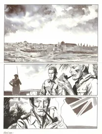 Planche noir et blanc, Les Enfants du ciel, Bernard Vrancken