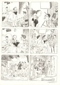 Planche noir et blanc, Aya de Yopougon, Volume 7 (T.7), Clément Oubrerie