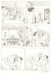 Planche noir et blanc, Aya de Yopougon, Volume 7 (T.7), Clément Oubrerie