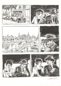 Black and white original page, À mains nues, Tome 2 (T.2), Clément Oubrerie
