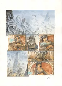 Colored original page, Space Relic Hunters,  Grun