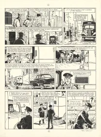 Black and white original page, Blake et Mortimer, L'Étrange Rendez-vous (T.15), Ted Benoit