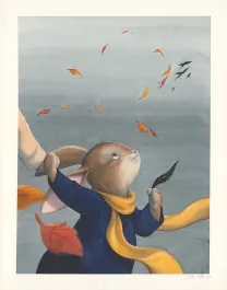 Colored illustration, Les merveilleuses histoires de grand-père au coin du feu, Julie Mellan