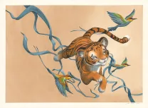 Colored illustration, Julie Mellan