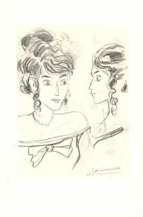 Black and white illustration, Voltaire amoureux, Clément Oubrerie