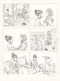 Planche noir et blanc, Voltaire amoureux, Voltaire très amoureux (T.2), Clément Oubrerie