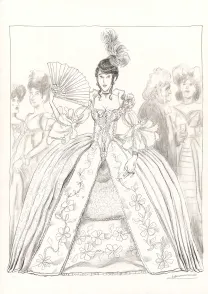 Black and white original page, Voltaire amoureux, Voltaire très amoureux (T.2), Clément Oubrerie