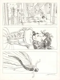 Black and white original page, Voltaire amoureux, Voltaire très amoureux (T.2), Clément Oubrerie