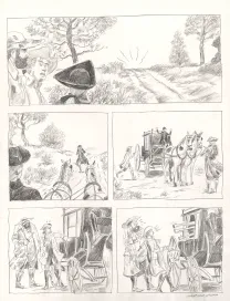 Planche noir et blanc, Voltaire amoureux, Voltaire très amoureux (T.2), Clément Oubrerie