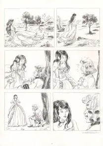 Planche noir et blanc, Voltaire amoureux, Voltaire très amoureux (T.2), Clément Oubrerie