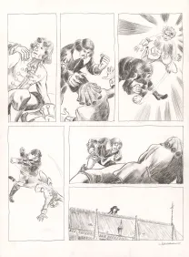 Black and white original page, Voltaire amoureux, Voltaire très amoureux (T.2), Clément Oubrerie