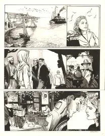 Black and white original page, Les Enfants du ciel, Bernard Vrancken