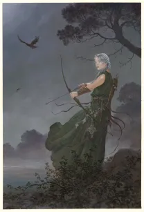 Illustration couleur, La Tapisserie de Fionavar, L'Arbre de l'été (T.1), Julien Delval