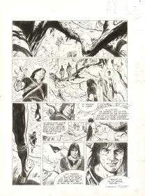 Black and white original page, Thorgal Saga, Wendigo (T.2), Corentin Rouge
