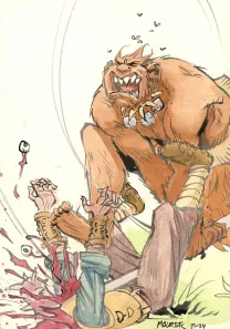 Illustration couleur, Trolls de Troy, Jean-Louis Mourier