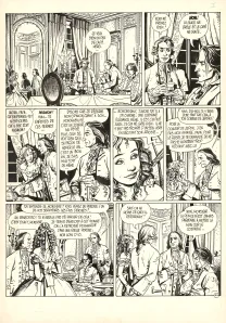 Planche noir et blanc, Giacomo C., Le Masque dans la bouche d'ombre (T.1),  Griffo