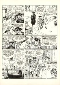 Black and white original page, Giacomo C., Le Masque dans la bouche d'ombre (T.1),  Griffo