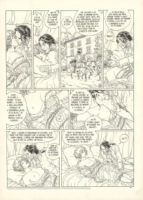 Black and white original page, Giacomo C., La Bague des Fosca (T.6),  Griffo