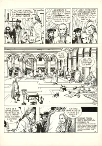 Planche noir et blanc, Giacomo C., Le Masque dans la bouche d'ombre (T.1),  Griffo